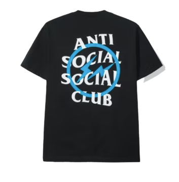 Anti Social Social Club x Fragment Pink Bolt Tee (FW19) Black Fast
