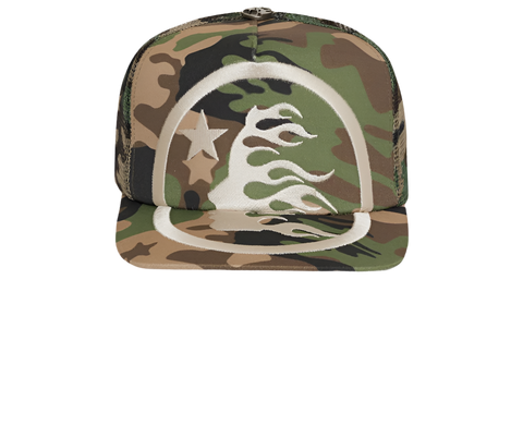 HELLSTAR BIG LOGO TRUCKER HAT CAMO HypeTreasures