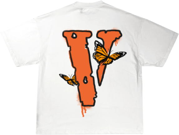 Juice Wrld x Vlone Butterfly T-Shirt White HypeTreasures