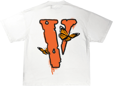 Juice Wrld x Vlone Butterfly T-Shirt White HypeTreasures