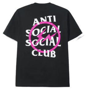 Anti Social Social Club x Fragment Pink Bolt Tee (FW19) Black Fast and Free  Shipping – HypeTreasures