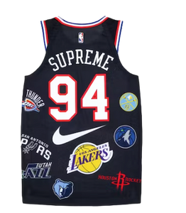 Supreme Nike/NBA Teams Authentic Jersey Black HypeTreasures Fast and Free  Shipping
