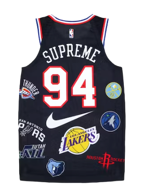 Supreme Nike NBA Teams Authentic Jersey SS18 Black Size 52