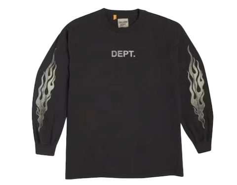 Gallery Dept. Flames L/S T-Shirt Black HypeTreasures