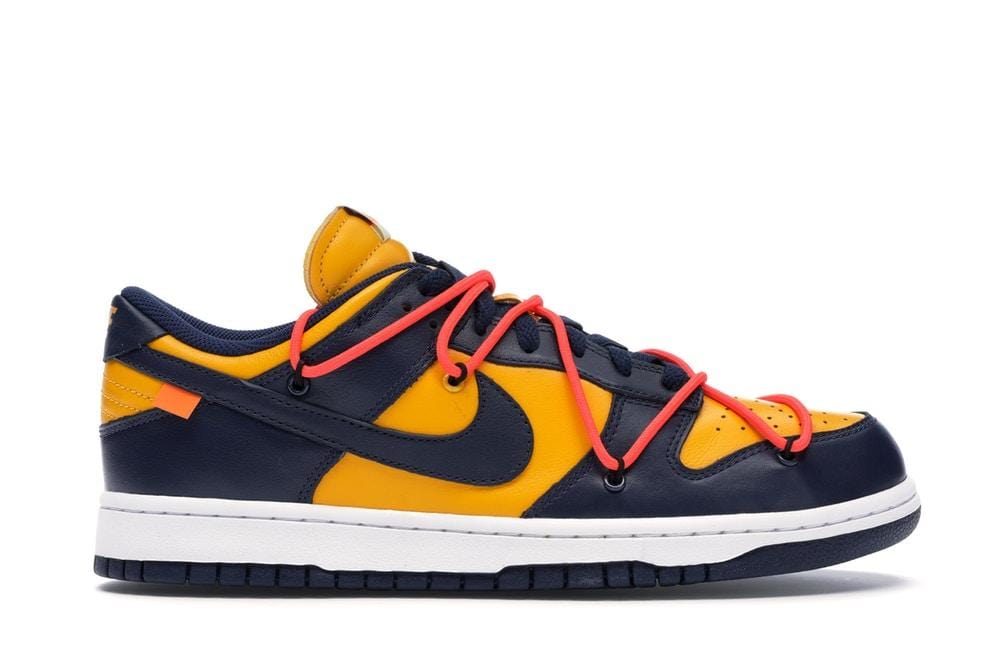 Nike Dunk Low Off-White University Gold Midnight Navy 850.00 HypeTreasures